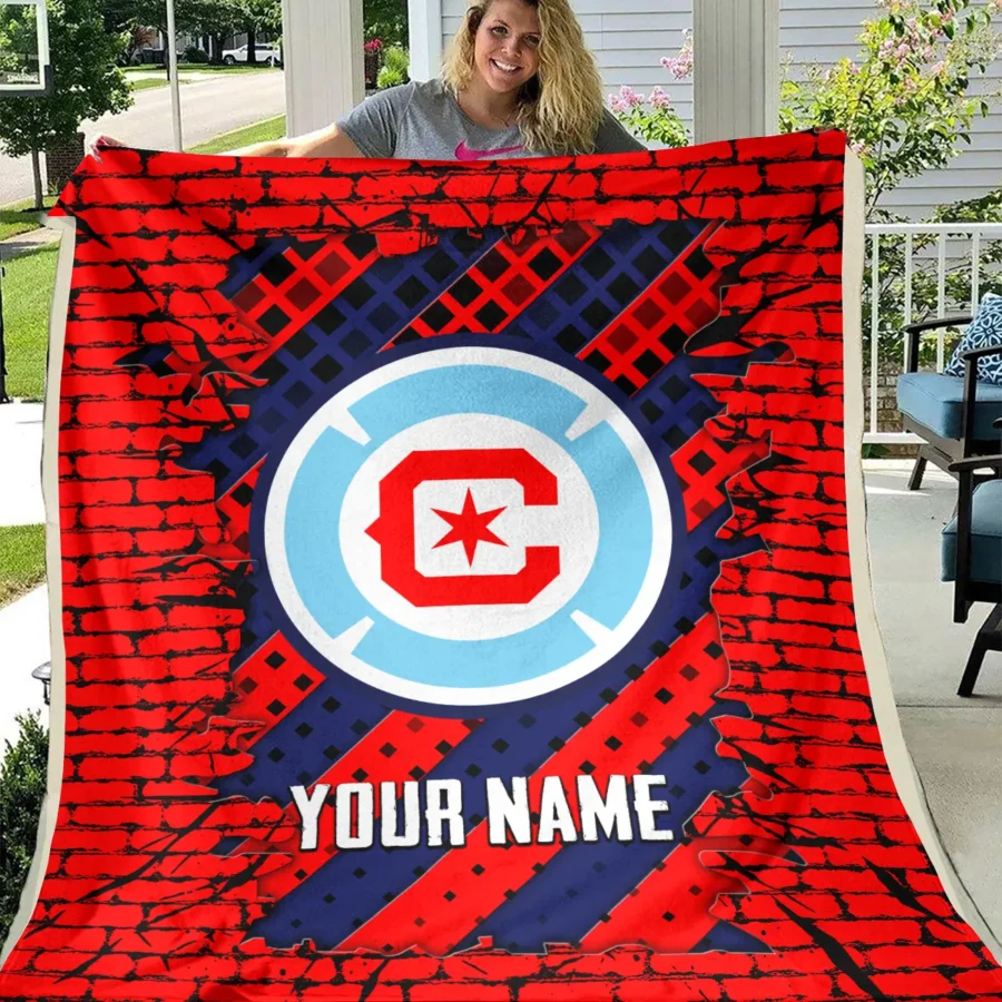 Breaking Wall MLS Chicago Fire Exclusive All Over Prints BLMLS111024A1CHIBLK - Blanket