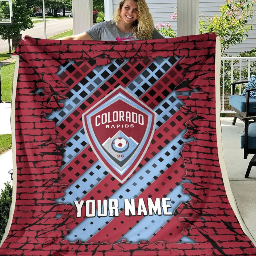 Breaking Wall MLS Colorado Rapids Exclusive All Over Prints BLMLS111024A1COLBLK - Blanket