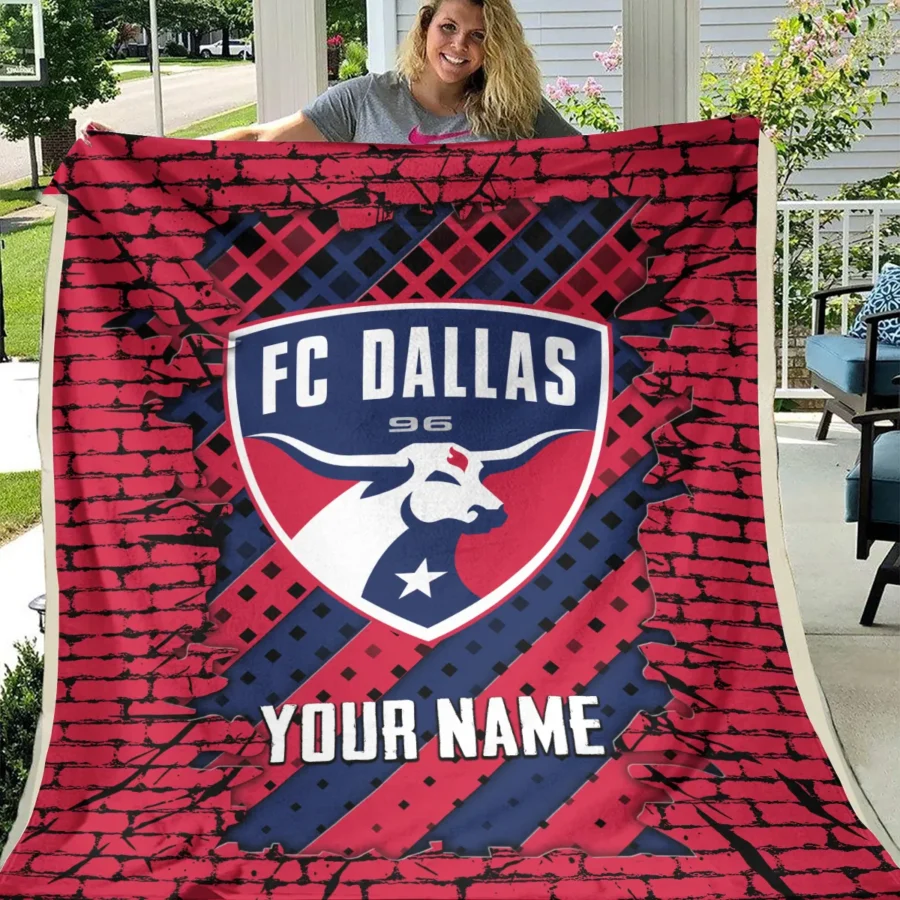 Breaking Wall MLS FC Dallas Exclusive All Over Prints BLMLS111024A1DALBLK - Blanket