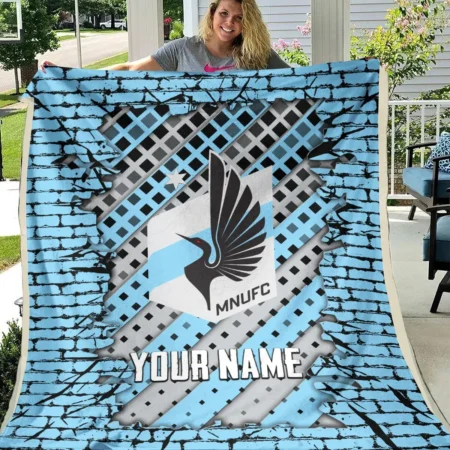 Breaking Wall MLS Minnesota United Exclusive All Over Prints BLMLS111024A1MINBLK - Blanket