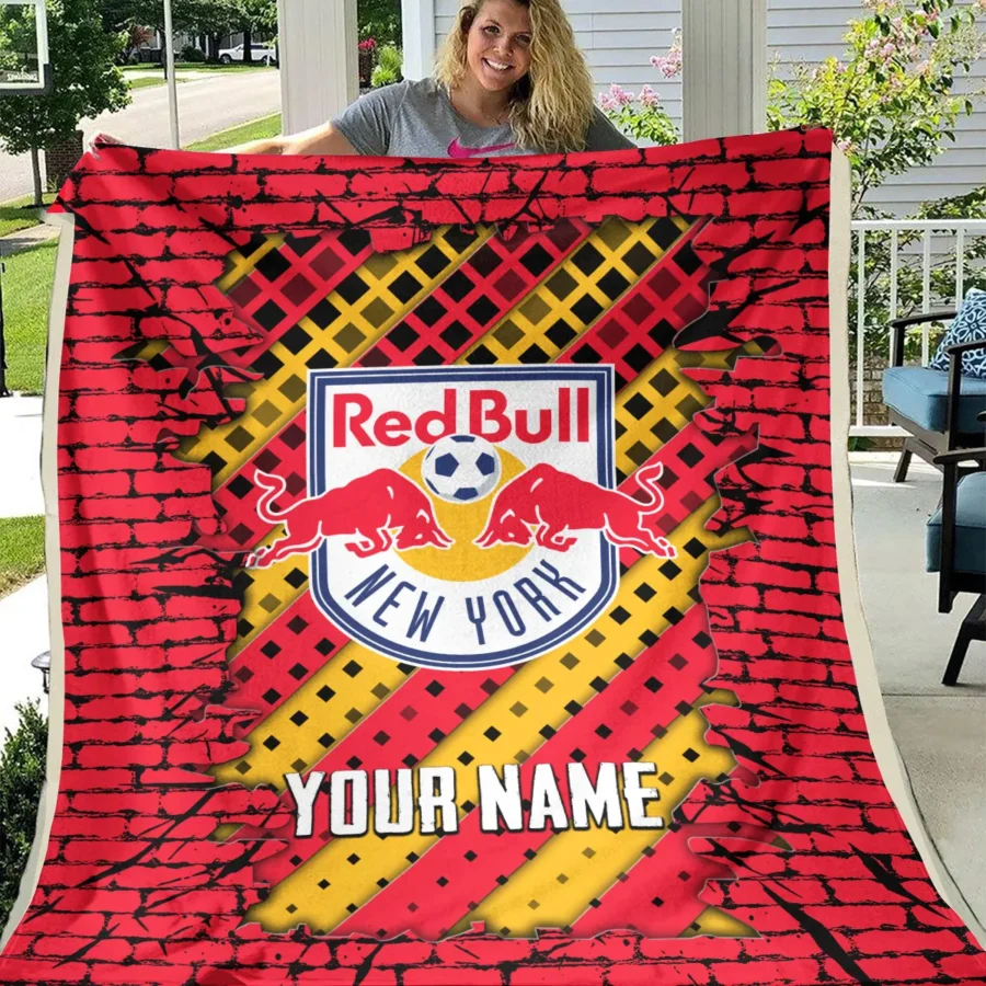 Breaking Wall MLS New York Red Bulls Exclusive All Over Prints BLMLS111024A1NYBLK - Blanket