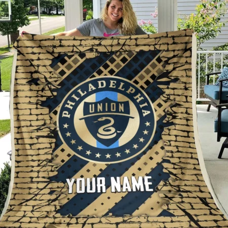 Breaking Wall MLS Philadelphia Union Exclusive All Over Prints BLMLS111024A1PHIBLK - Blanket