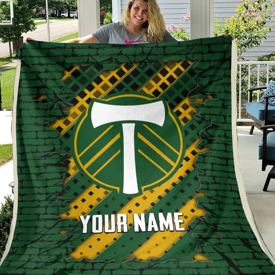 Breaking Wall MLS Portland Timbers Exclusive All Over Prints BLMLS111024A1PORBLK - Blanket