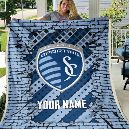 Breaking Wall MLS Sporting Kansas City Exclusive All Over Prints BLMLS111024A1SKCBLK - Blanket