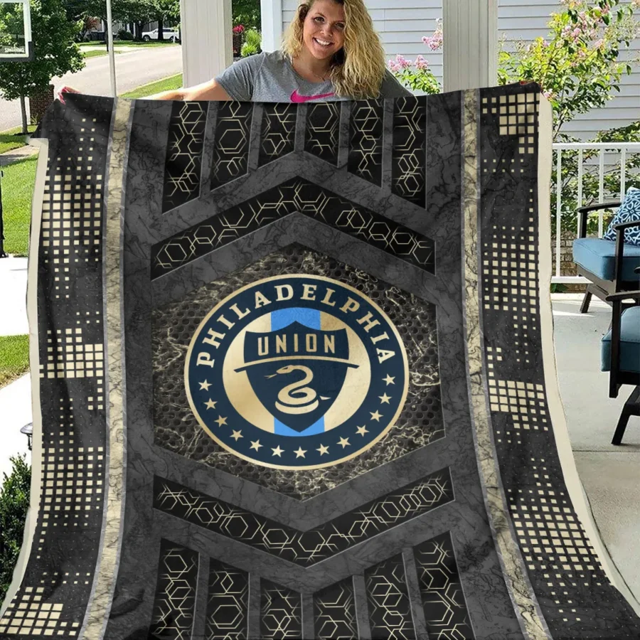 MLS Philadelphia Union Exclusive All Over Prints BLMLS111024A2PHIBLK - Blanket