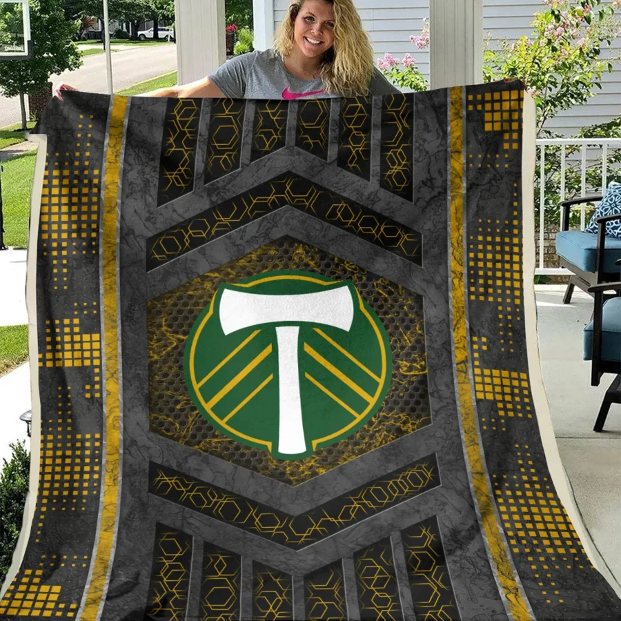 MLS Portland Timbers Exclusive All Over Prints BLMLS111024A2PORBLK - Blanket