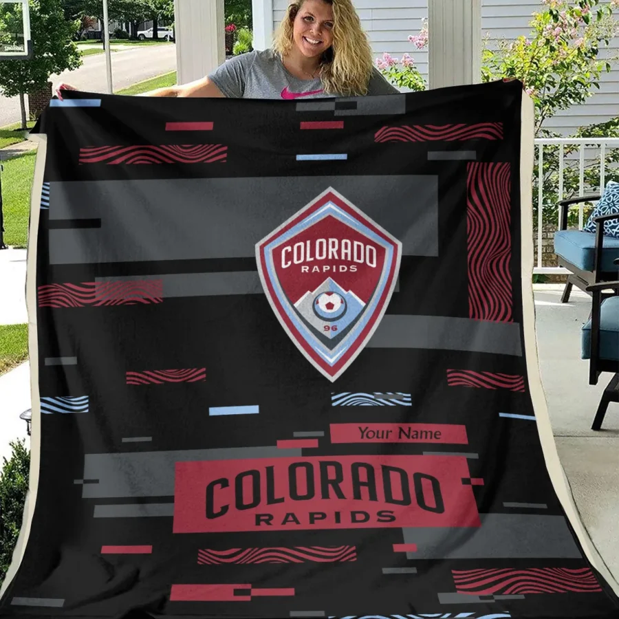 Custom Name MLS Colorado Rapids Exclusive All Over Prints BLMLS151024A1COLBLK - Blanket