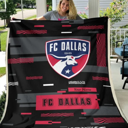 Custom Name MLS FC Dallas Exclusive All Over Prints BLMLS151024A1DALBLK - Blanket