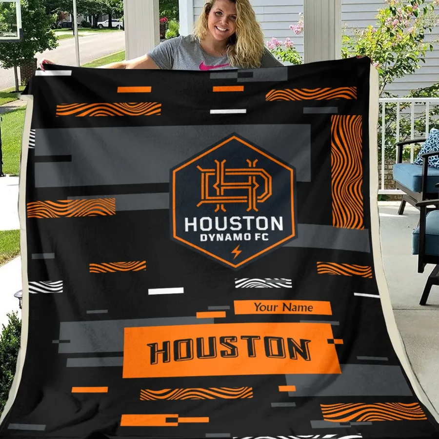 Custom Name MLS Houston Dynamo Exclusive All Over Prints BLMLS151024A1HOUBLK - Blanket