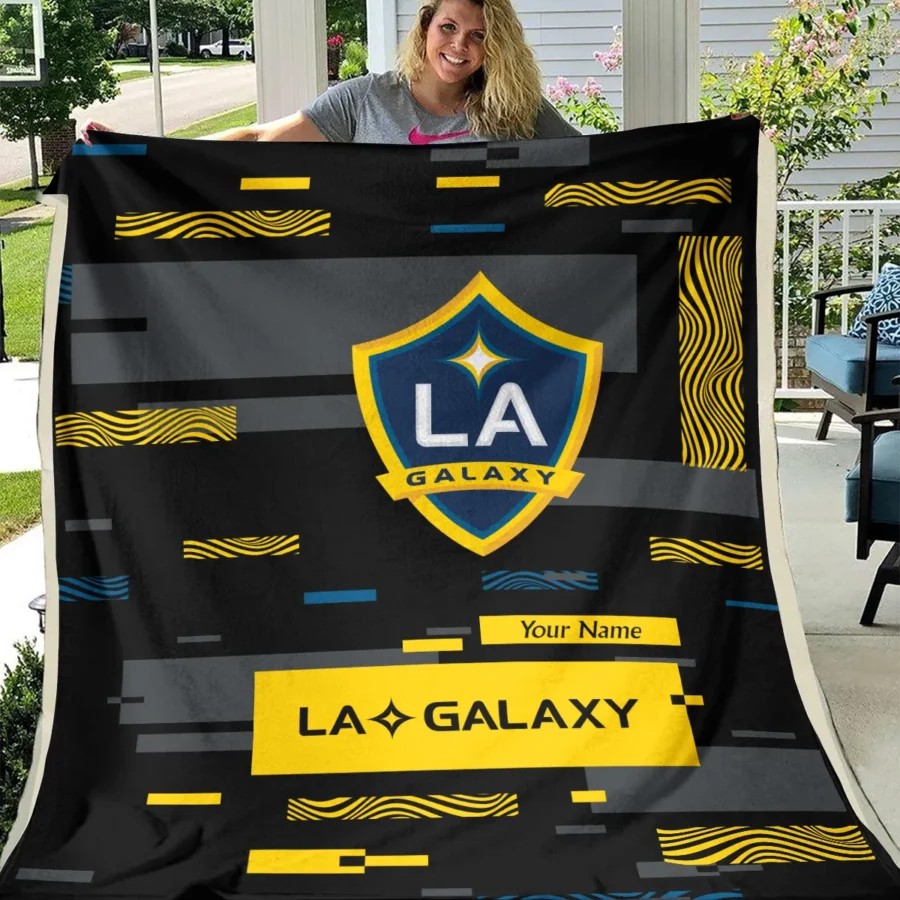 Custom Name MLS LA Galaxy Exclusive All Over Prints BLMLS151024A1LABLK - Blanket