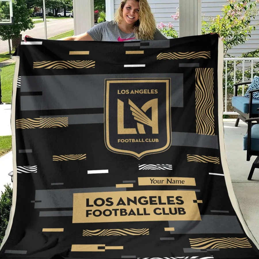 Custom Name MLS Los Angeles FC Exclusive All Over Prints BLMLS151024A1LAFBLK - Blanket