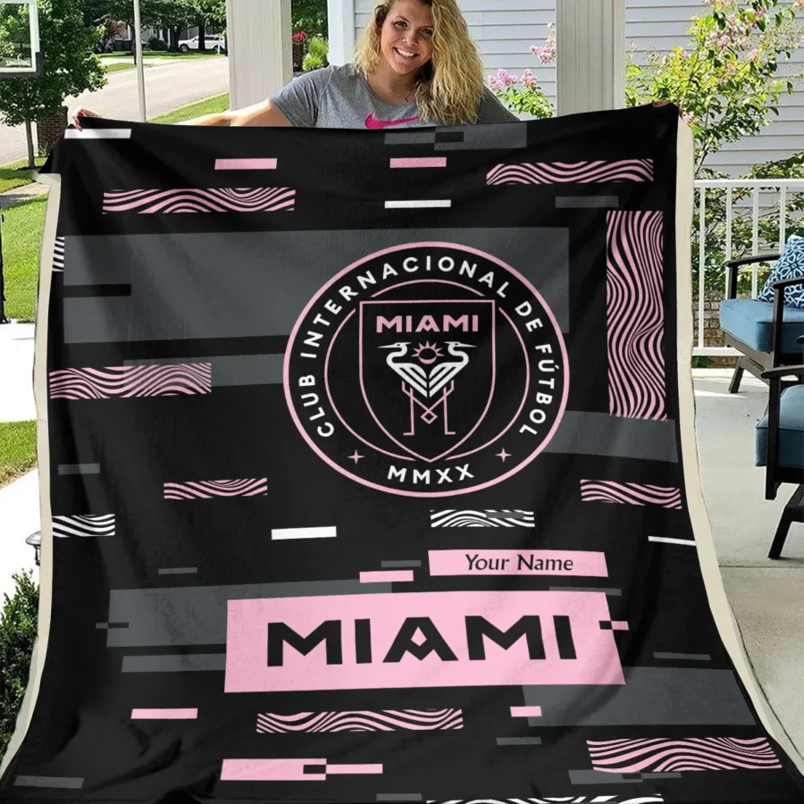 Custom Name MLS Inter Miami Exclusive All Over Prints BLMLS151024A1MIABLK - Blanket