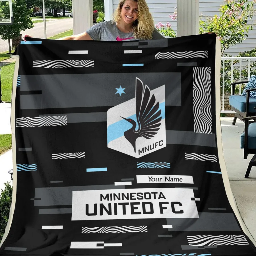 Custom Name MLS Minnesota United Exclusive All Over Prints BLMLS151024A1MINBLK - Blanket