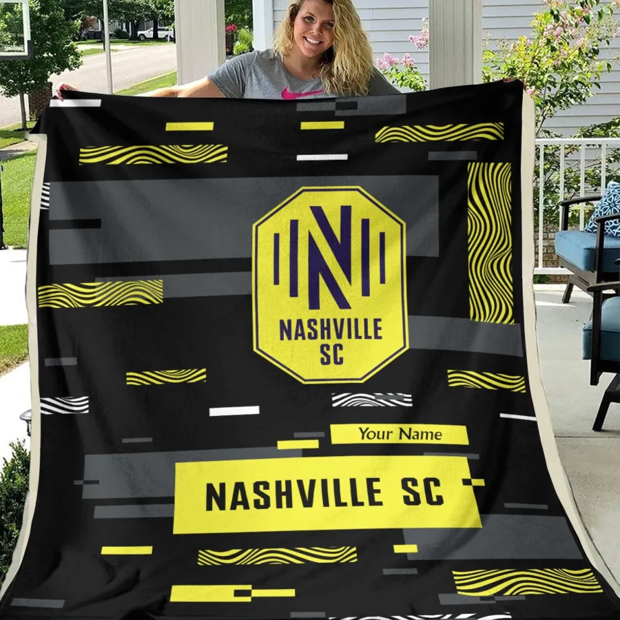 Custom Name MLS Nashville SC Exclusive All Over Prints BLMLS151024A1NSHBLK - Blanket