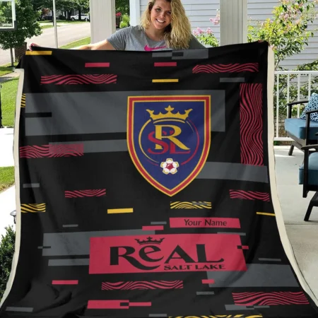 Custom Name MLS Real Salt Lake Exclusive All Over Prints BLMLS151024A1RSLBLK - Blanket