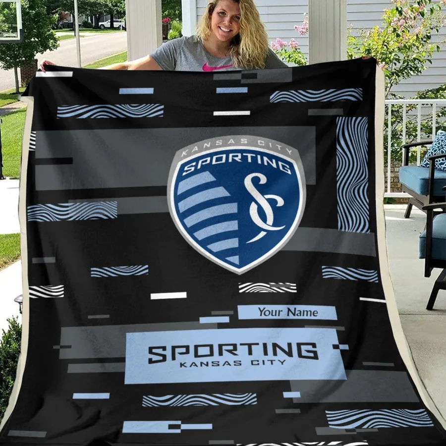 Custom Name MLS Sporting Kansas City Exclusive All Over Prints BLMLS151024A1SKCBLK - Blanket