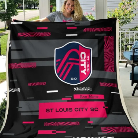 Custom Name MLS St. Louis City Exclusive All Over Prints BLMLS151024A1STLBLK - Blanket