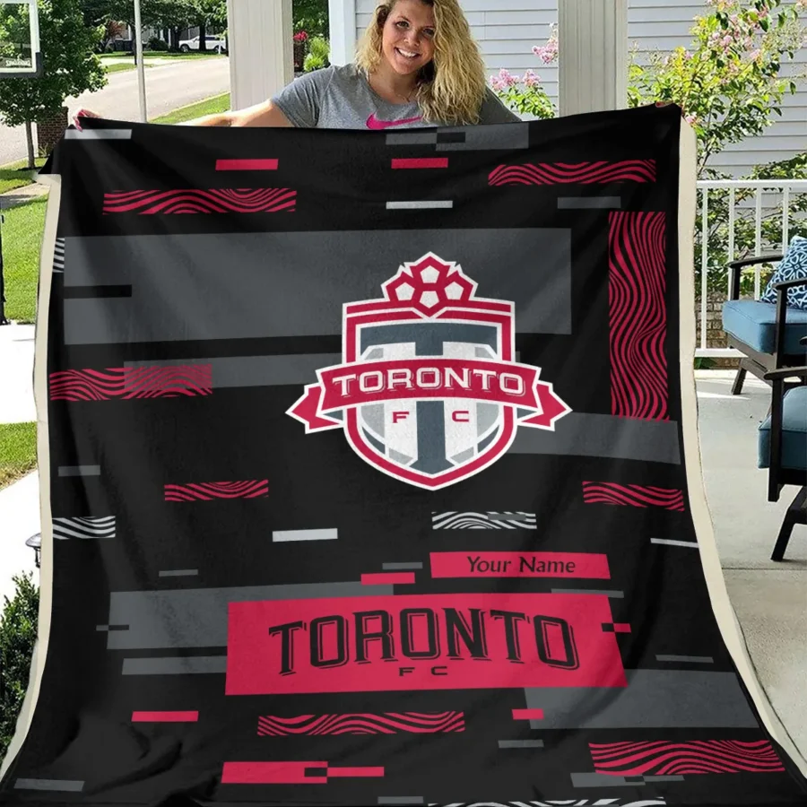 Custom Name MLS Toronto FC Exclusive All Over Prints BLMLS151024A1TORBLK - Blanket