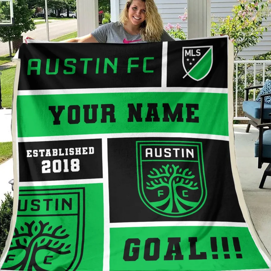 Custom Name MLS Austin FC Exclusive All Over Prints BLMLS151024A2ATXBLK - Blanket