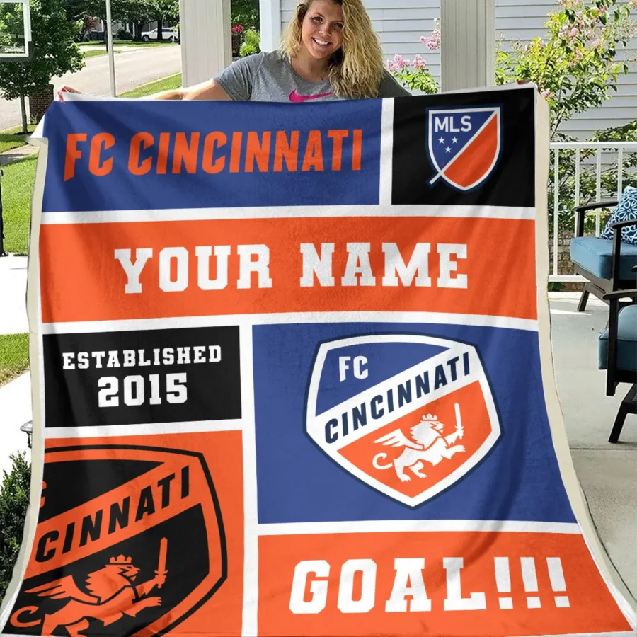 Custom Name MLS Cincinnati Exclusive All Over Prints BLMLS151024A2CINBLK - Blanket