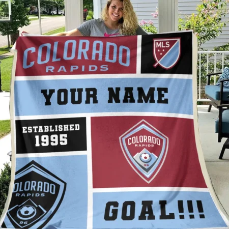 Custom Name MLS Colorado Rapids Exclusive All Over Prints BLMLS151024A2COLBLK - Blanket