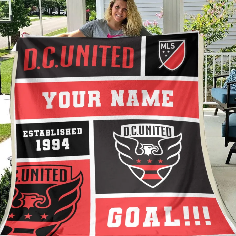 Custom Name MLS DC United Exclusive All Over Prints BLMLS151024A2DCBLK - Blanket