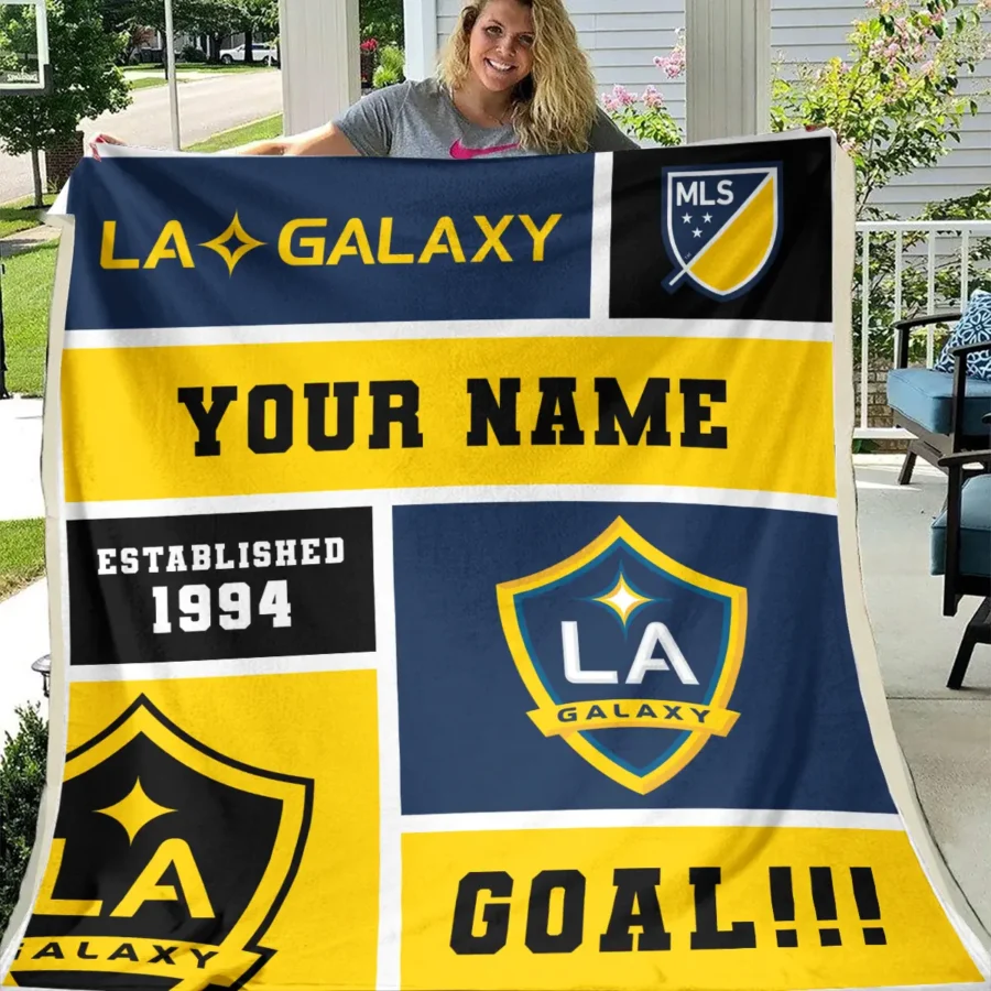 Custom Name MLS LA Galaxy Exclusive All Over Prints BLMLS151024A2LABLK - Blanket