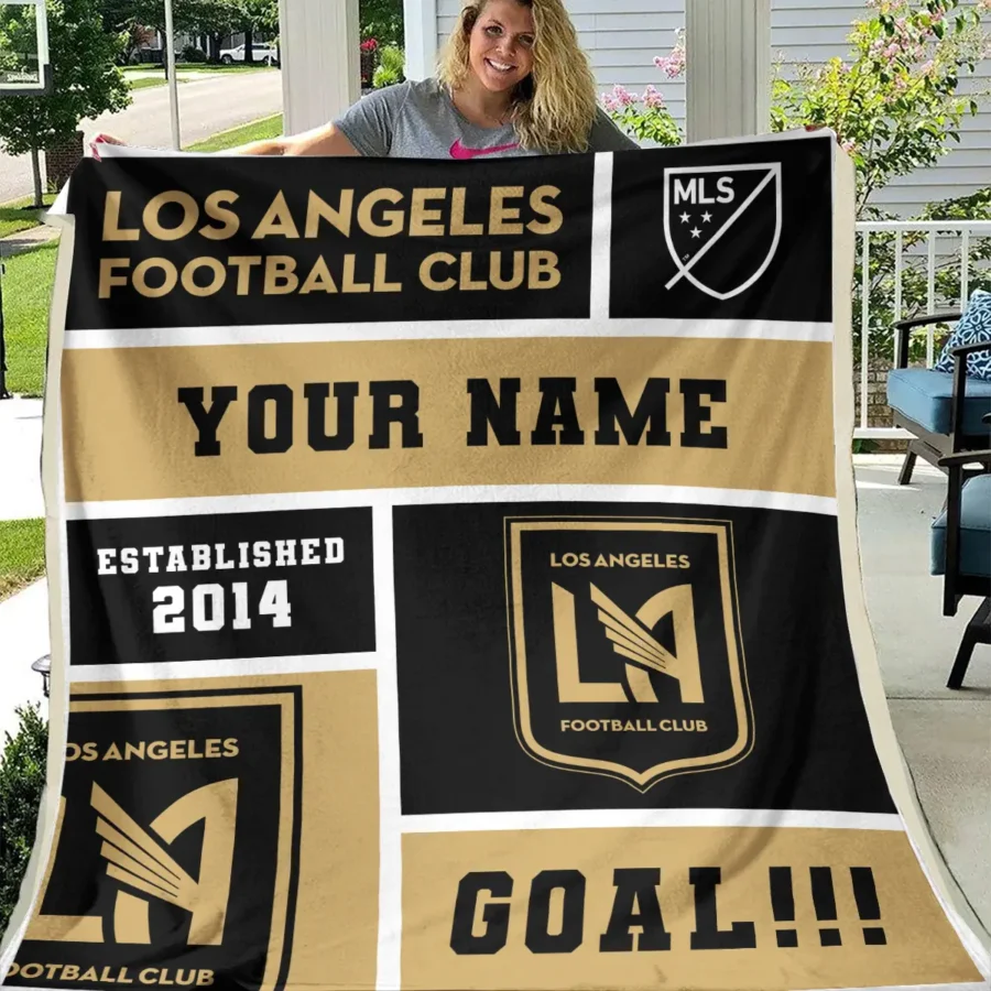 Custom Name MLS Los Angeles FC Exclusive All Over Prints BLMLS151024A2LAFBLK - Blanket