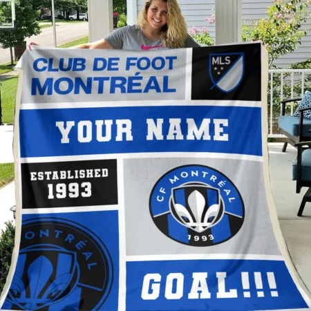 Custom Name MLS CF Montreal Exclusive All Over Prints BLMLS151024A2MTLBLK - Blanket