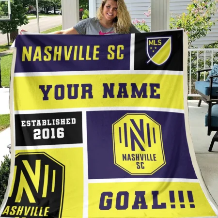 Custom Name MLS Nashville SC Exclusive All Over Prints BLMLS151024A2NSHBLK - Blanket