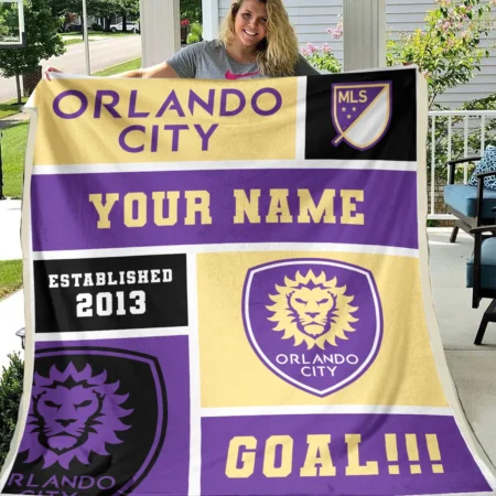 Custom Name MLS Orlando City Exclusive All Over Prints BLMLS151024A2ORLBLK - Blanket