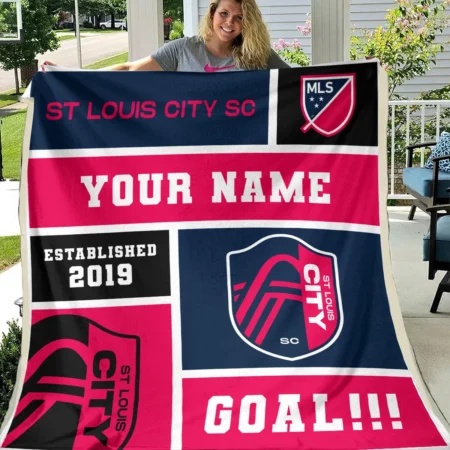 Custom Name MLS St. Louis City Exclusive All Over Prints BLMLS151024A2STLBLK - Blanket