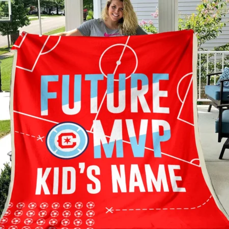 Future MVP Custom Kid Name MLS Chicago Fire Exclusive All Over Prints BLMLS161024A1CHIBLK - Blanket