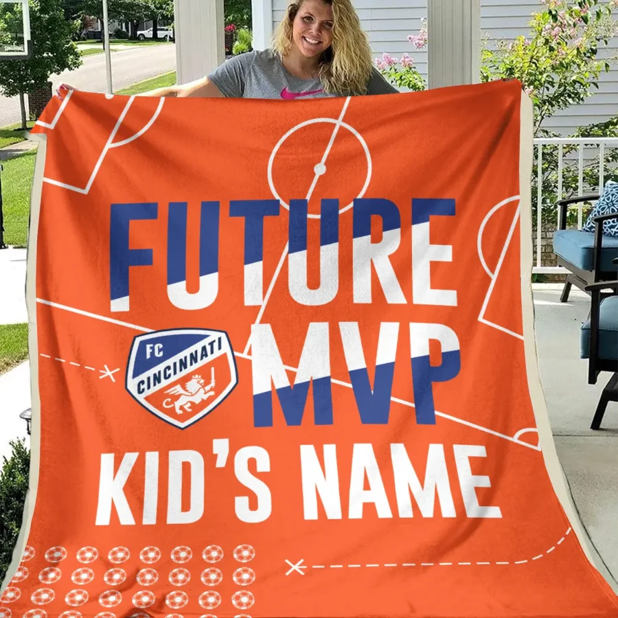 Future MVP Custom Kid Name MLS Cincinnati Exclusive All Over Prints BLMLS161024A1CINBLK - Blanket