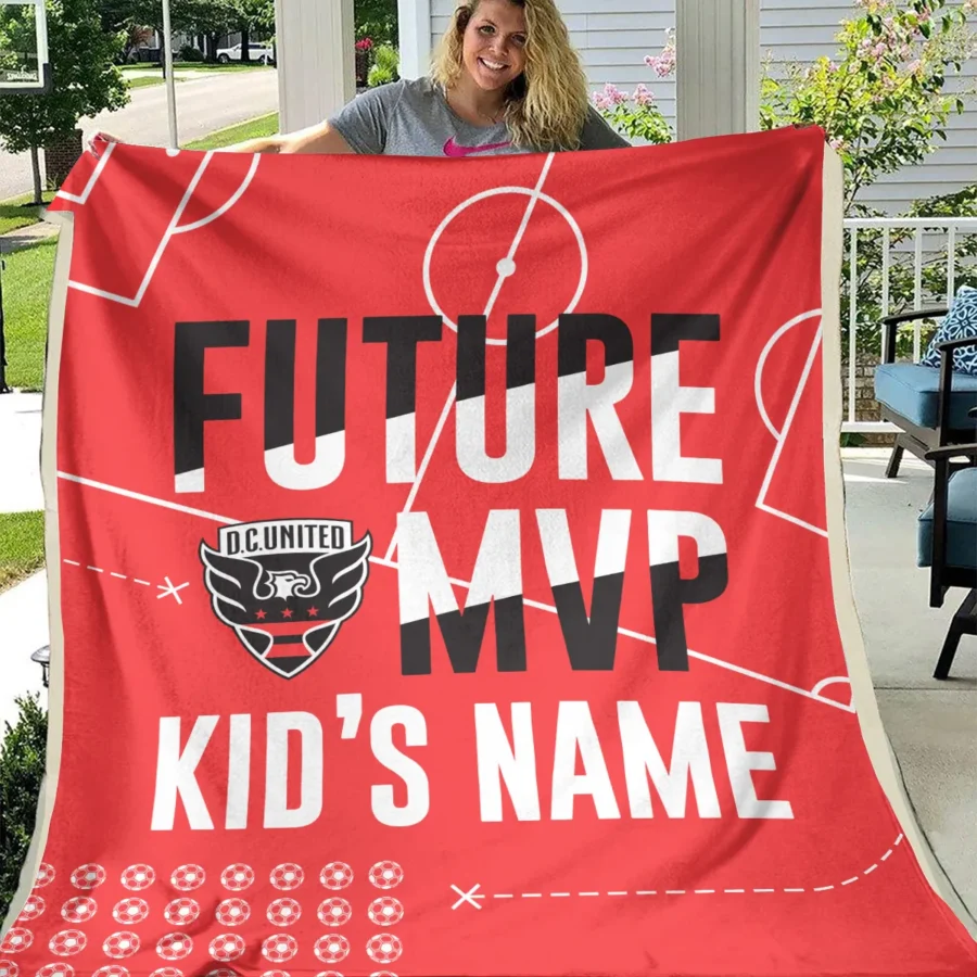 Future MVP Custom Kid Name MLS DC United Exclusive All Over Prints BLMLS161024A1DCBLK - Blanket