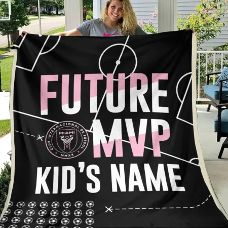 Future MVP Custom Kid Name MLS Inter Miami Exclusive All Over Prints BLMLS161024A1MIABLK - Blanket