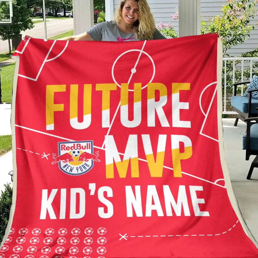 Future MVP Custom Kid Name MLS New York Red Bulls Exclusive All Over Prints BLMLS161024A1NYBLK - Blanket