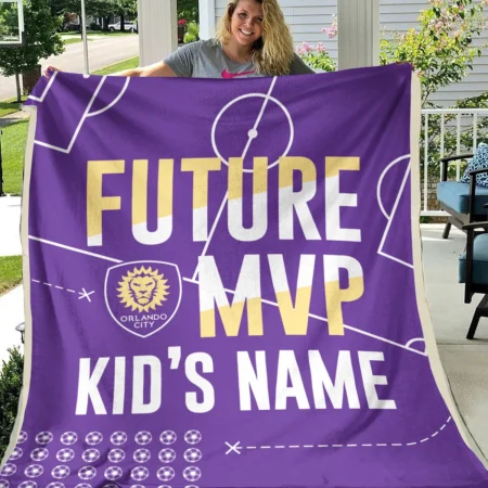 Future MVP Custom Kid Name MLS Orlando City Exclusive All Over Prints BLMLS161024A1ORLBLK - Blanket