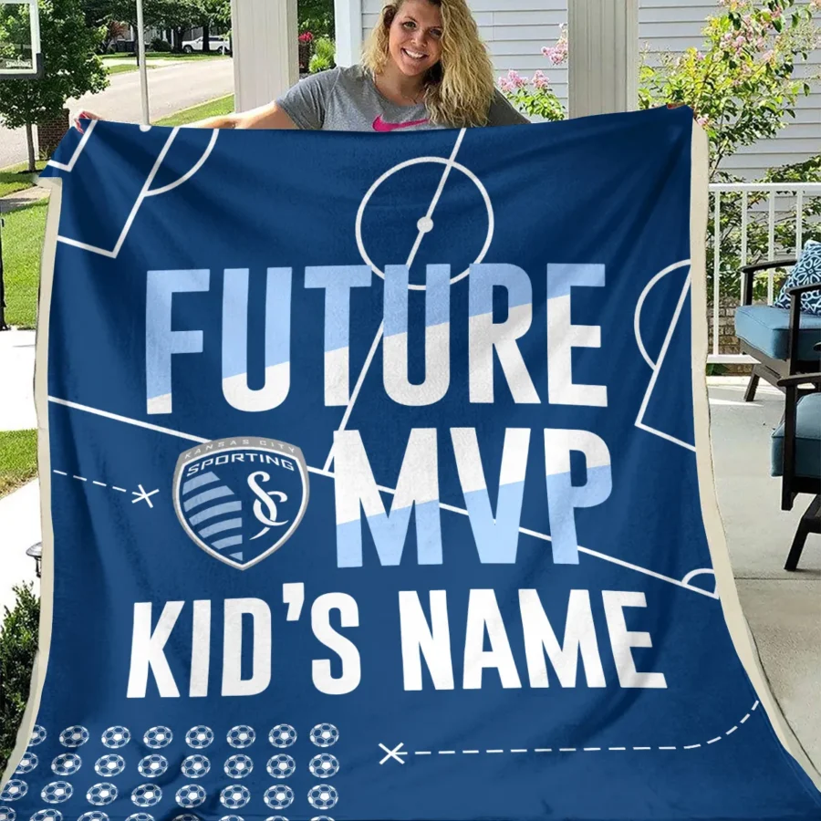 Future MVP Custom Kid Name MLS Sporting Kansas City Exclusive All Over Prints BLMLS161024A1SKCBLK - Blanket