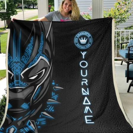 Black Panther Custom Name MLS Charlotte Exclusive All Over Prints BLMLS161024A2CLTBLK - Blanket