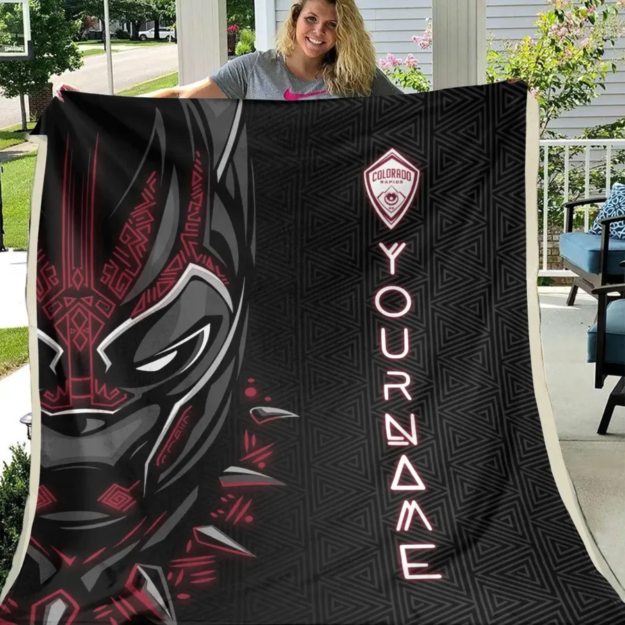 Black Panther Custom Name MLS Colorado Rapids Exclusive All Over Prints BLMLS161024A2COLBLK - Blanket