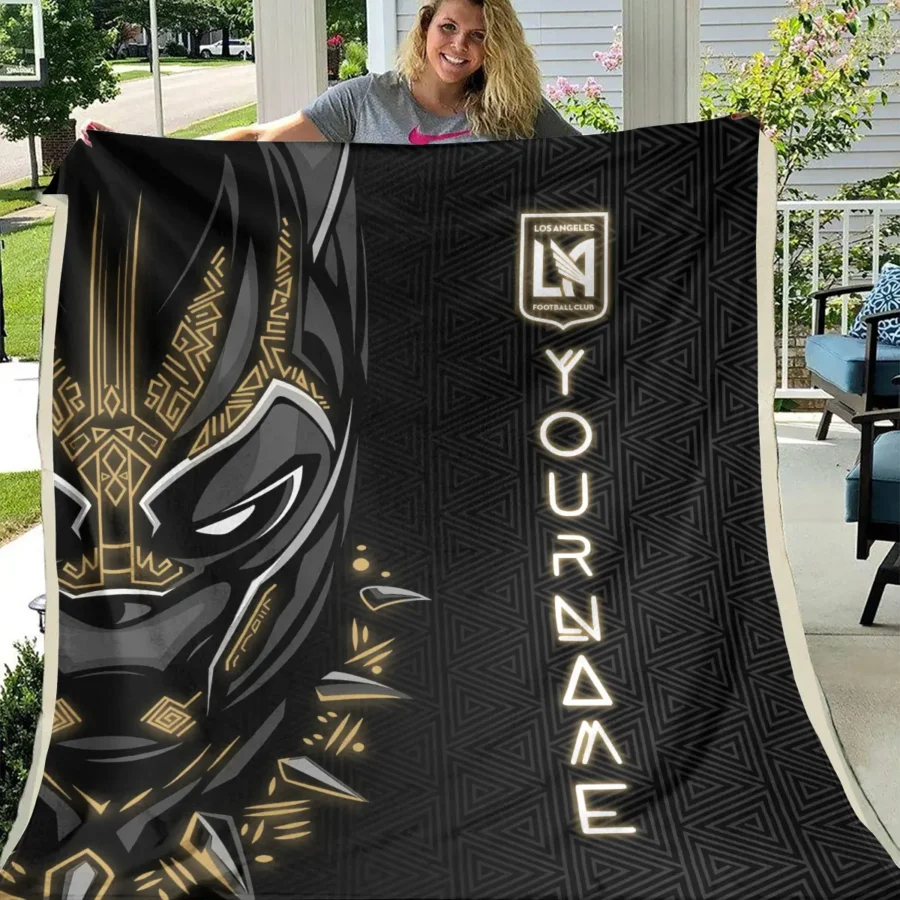 Black Panther Custom Name MLS Los Angeles FC Exclusive All Over Prints BLMLS161024A2LAFBLK - Blanket