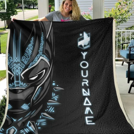 Black Panther Custom Name MLS Minnesota United Exclusive All Over Prints BLMLS161024A2MINBLK - Blanket