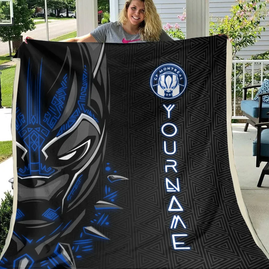 Black Panther Custom Name MLS CF Montreal Exclusive All Over Prints BLMLS161024A2MTLBLK - Blanket