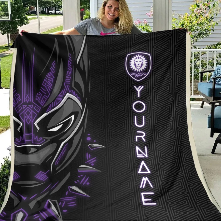 Black Panther Custom Name MLS Orlando City Exclusive All Over Prints BLMLS161024A2ORLBLK - Blanket