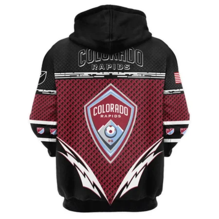 MLS Colorado Rapids Exclusive All Over Prints BLMLS31024A1COLQHD - 1/4 Zipper Hoodie