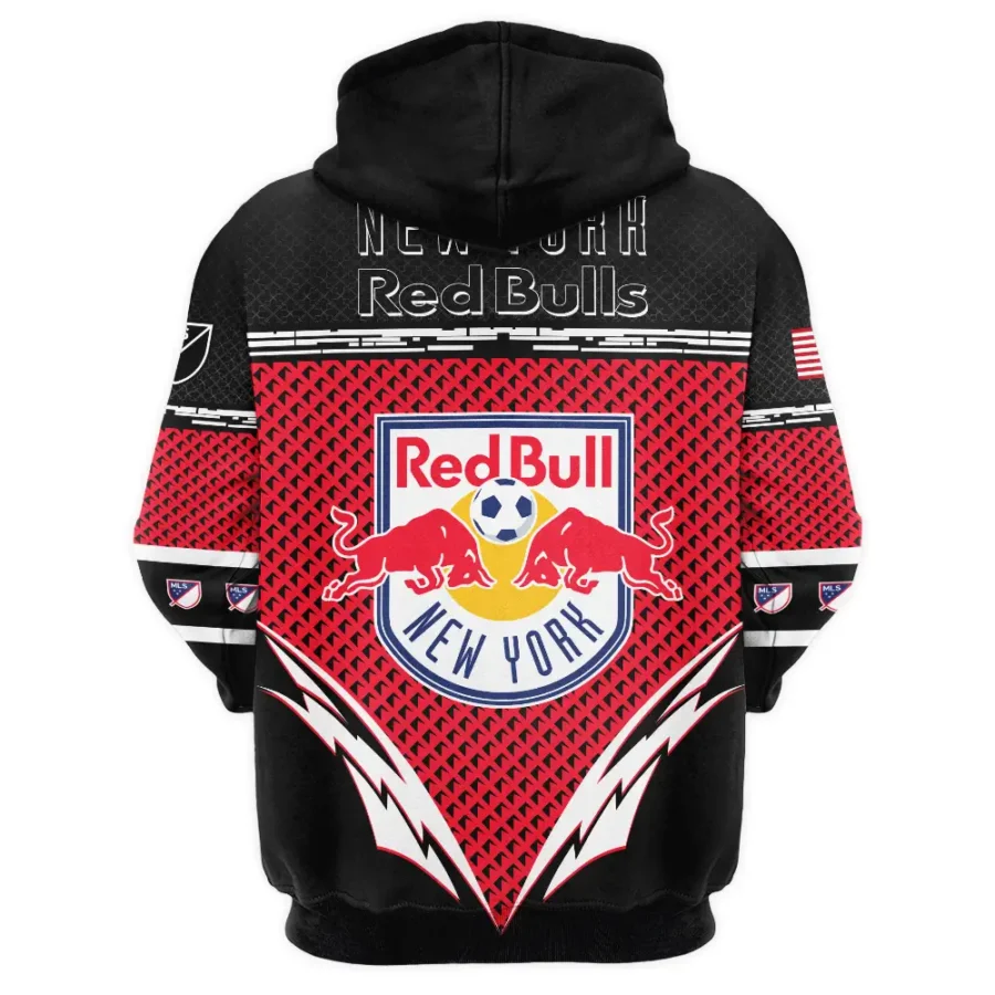 MLS New York Red Bulls Exclusive All Over Prints BLMLS31024A1NYQHD - 1/4 Zipper Hoodie