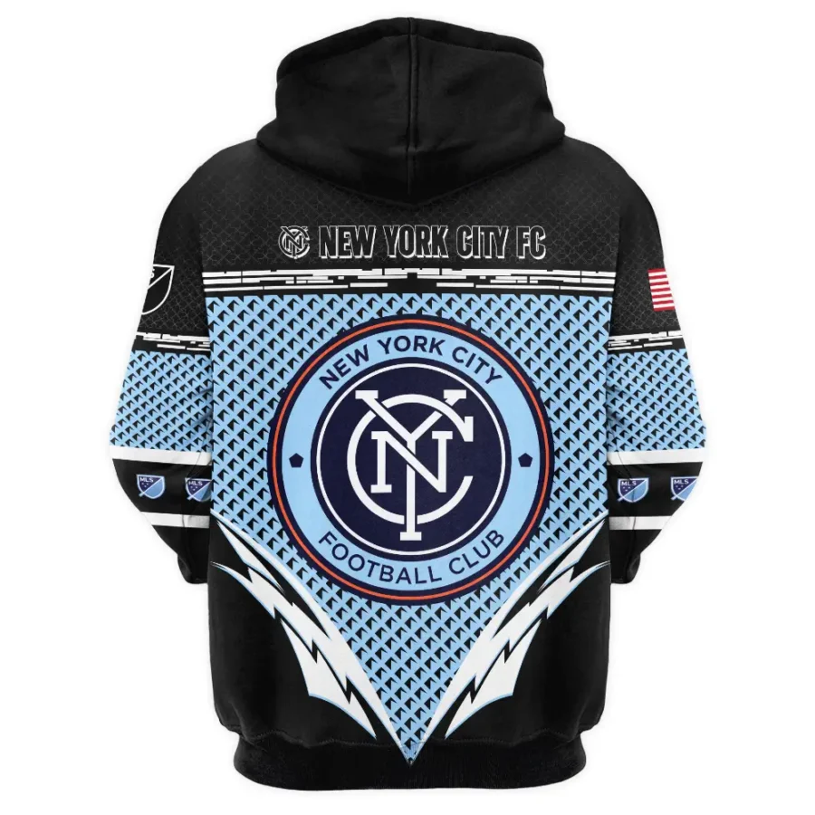 MLS New York City Exclusive All Over Prints BLMLS31024A1NYCQHD - 1/4 Zipper Hoodie