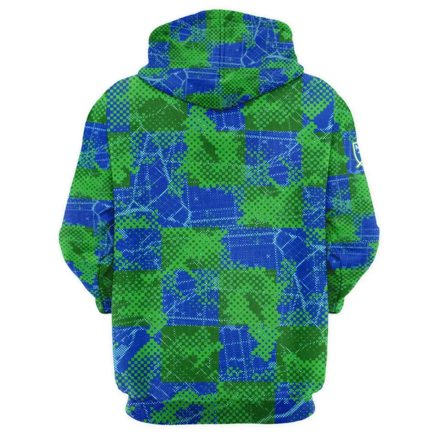 MLS Seattle Sounders Exclusive All Over Prints BLMLS41024A1SEAQHD - 1/4 Zipper Hoodie