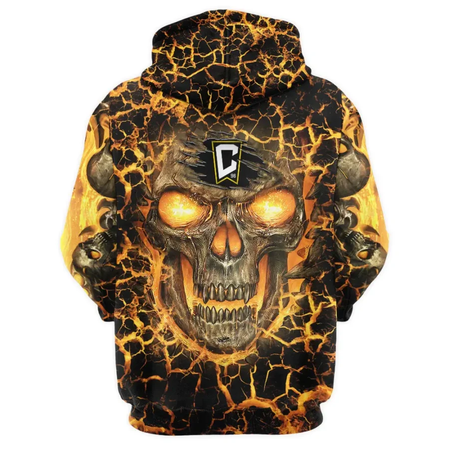 Flaming Skull MLS Cincinnati Exclusive All Over Prints BLMLS41024A3CLBQHD - 1/4 Zipper Hoodie